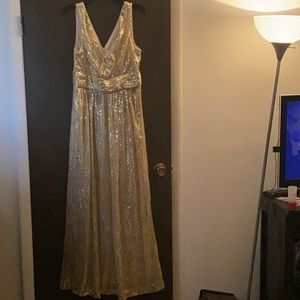 Long gold dress